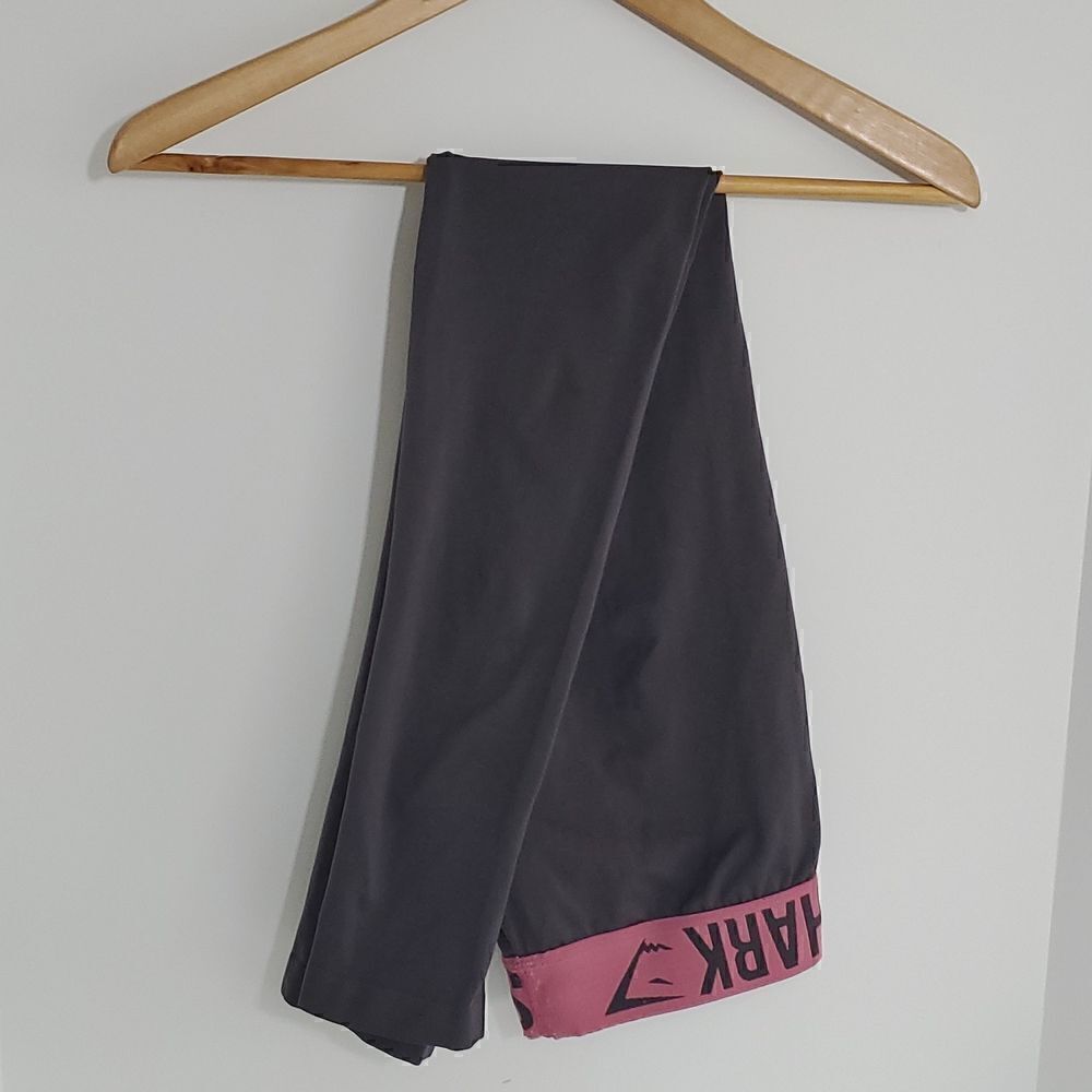 Gymshark Grey and Pink Full Length Workout Leggings Size M